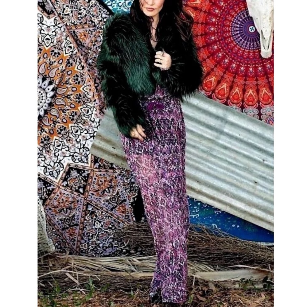SHOW ME YOUR MUMU Draped Skirt Intricate Long Maxi